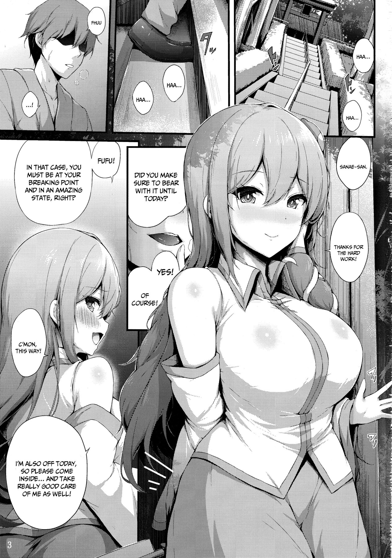 Hentai Manga Comic-Sanae-san's First Of The Week Service-Read-2